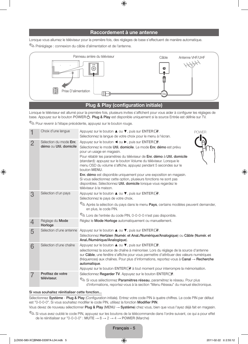 Samsung LE40D550K1W User Manual | Page 21 / 65