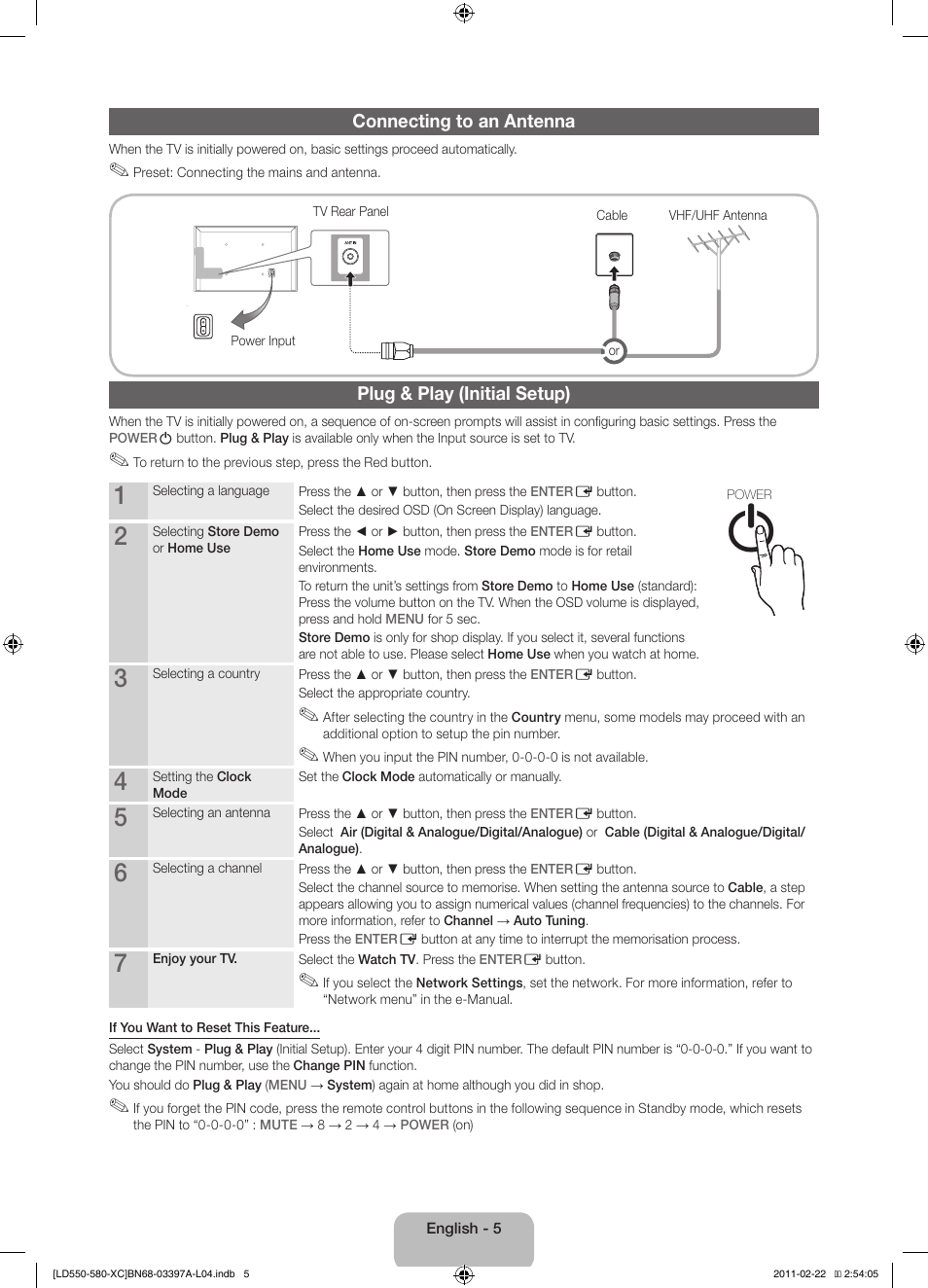 Samsung LE40D550K1W User Manual | Page 5 / 65