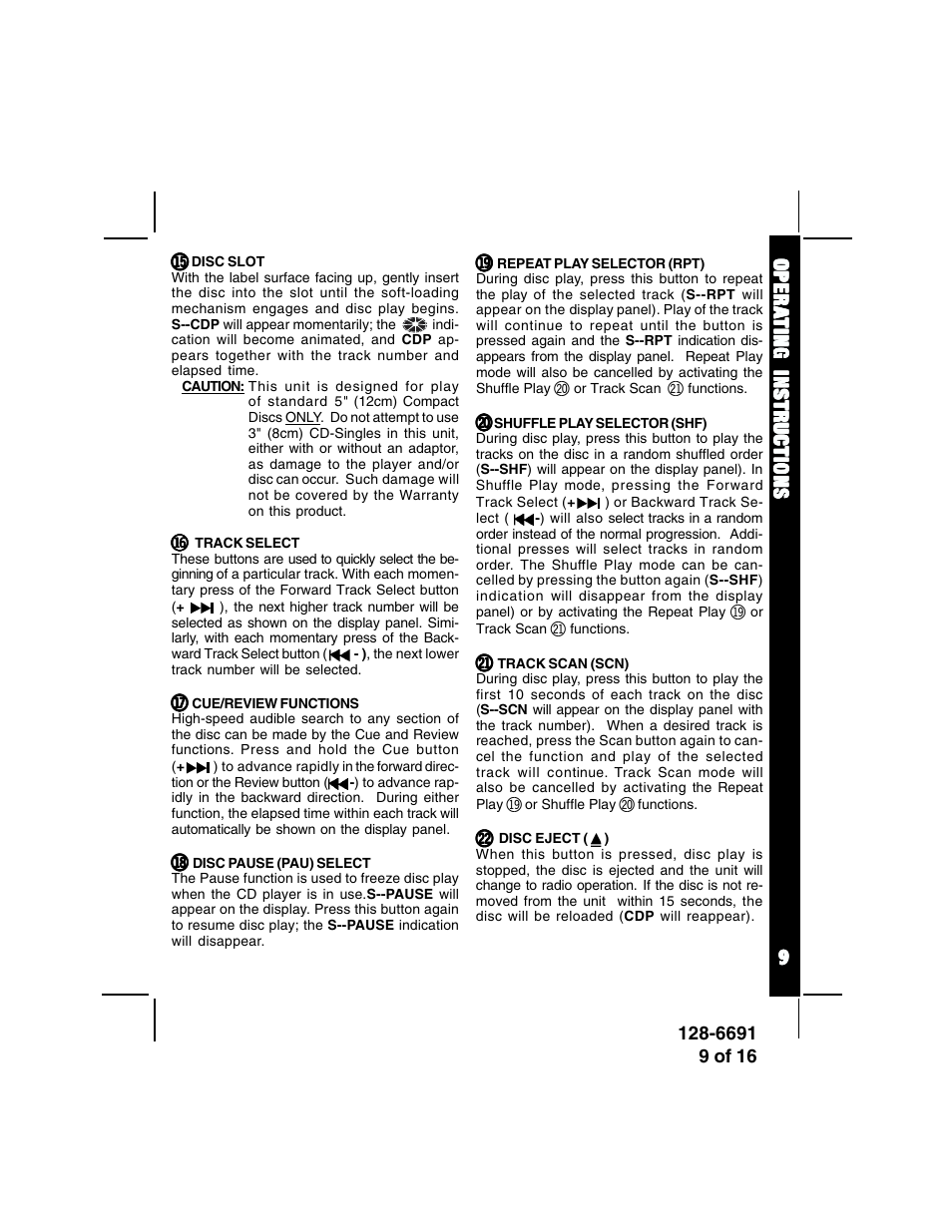 Audiovox ACD-27 User Manual | Page 9 / 16