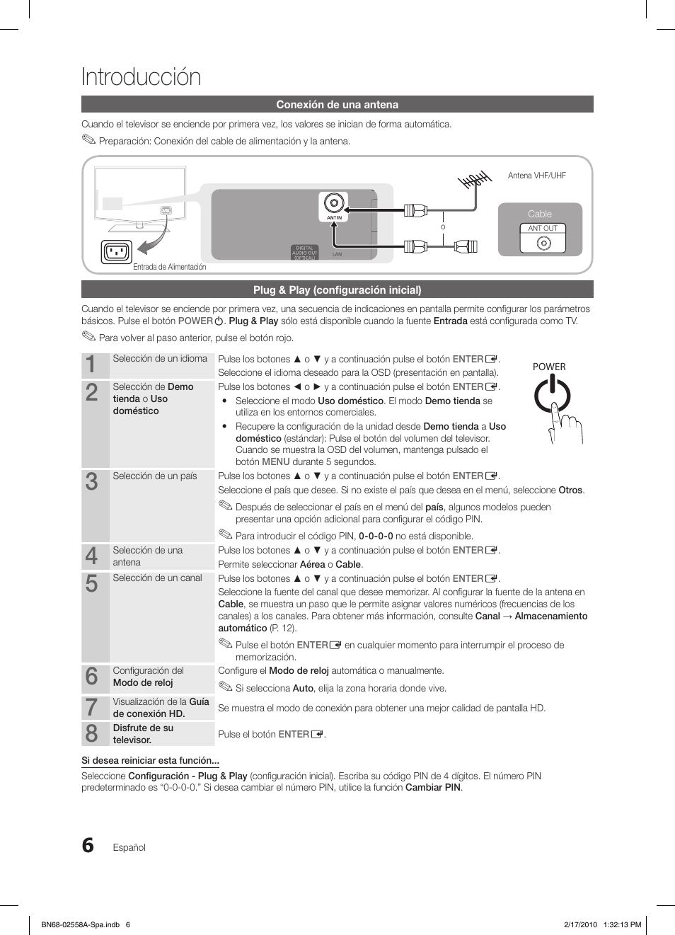 Introducción | Samsung LE32C652L2W User Manual | Page 114 / 326