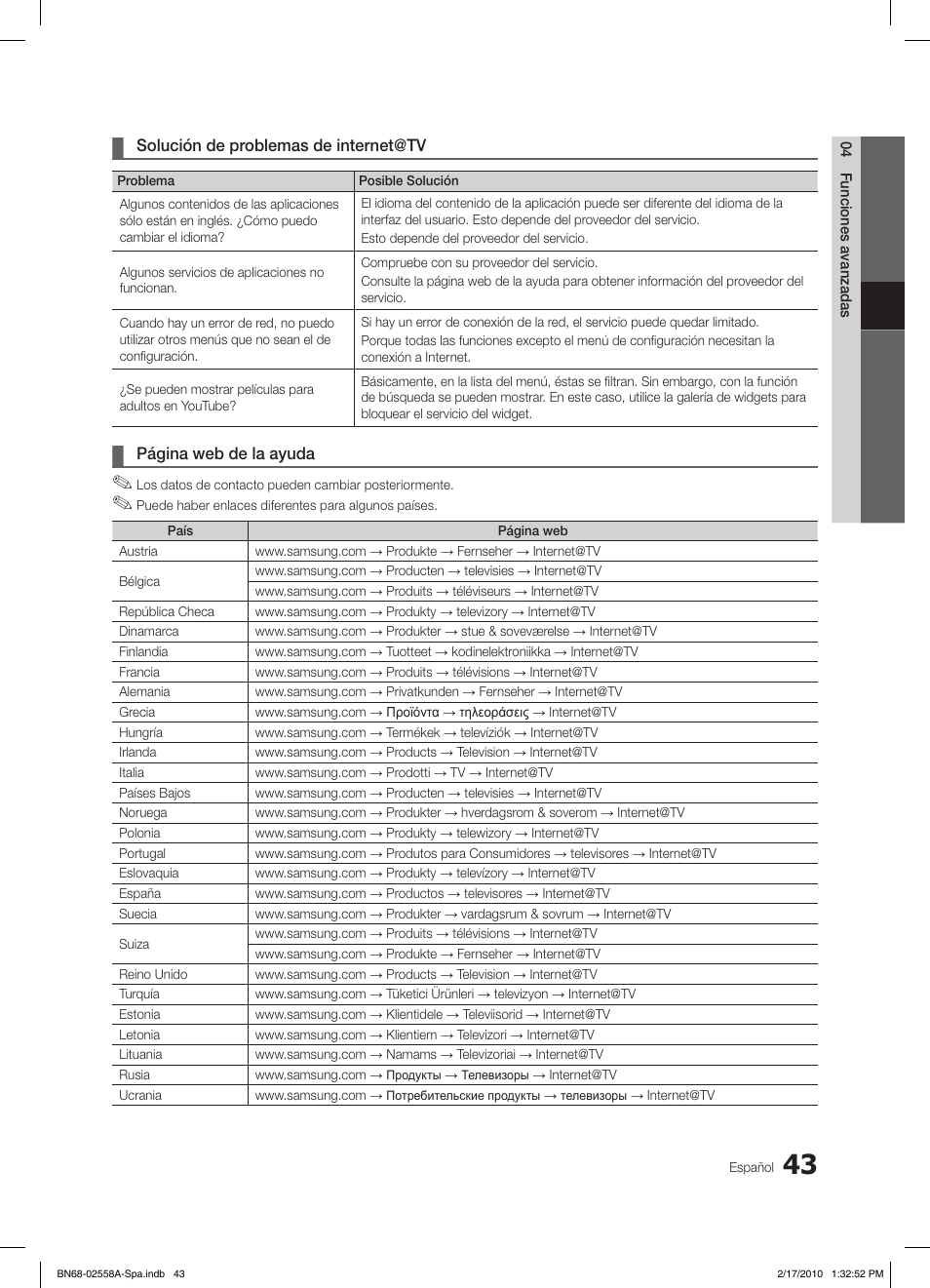 Samsung LE32C652L2W User Manual | Page 151 / 326