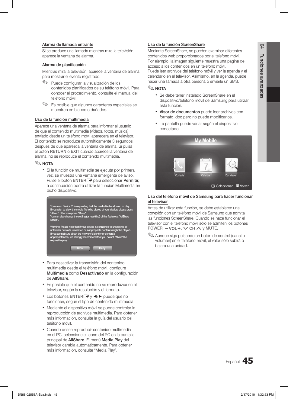 Samsung LE32C652L2W User Manual | Page 153 / 326