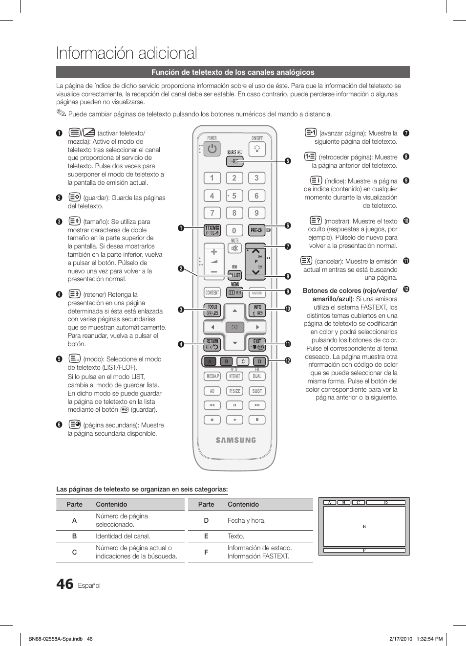 Información adicional | Samsung LE32C652L2W User Manual | Page 154 / 326