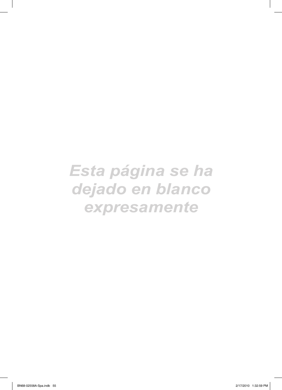 Esta página se ha dejado en blanco expresamente | Samsung LE32C652L2W User Manual | Page 163 / 326