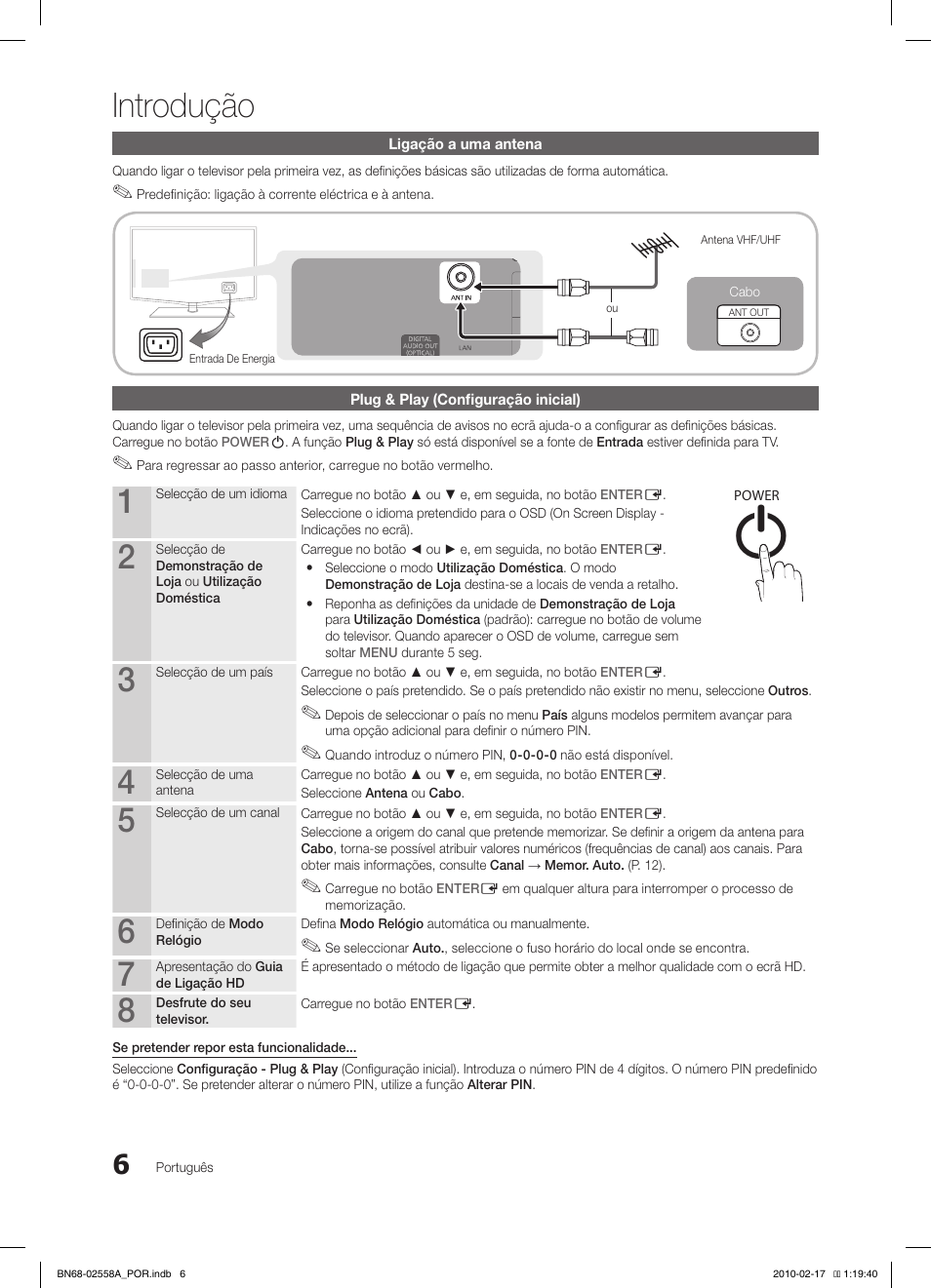 Introdução | Samsung LE32C652L2W User Manual | Page 168 / 326