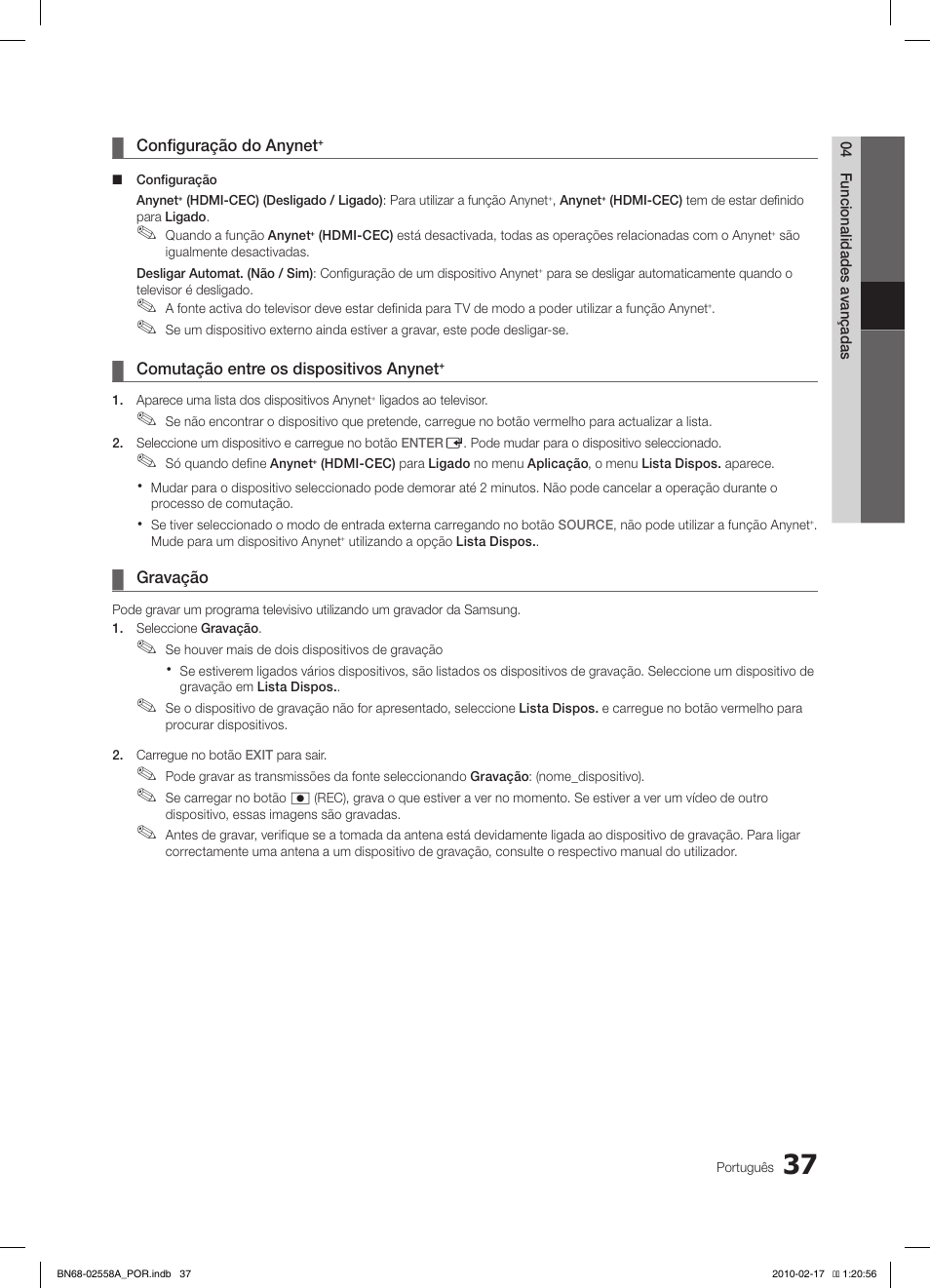 Samsung LE32C652L2W User Manual | Page 199 / 326