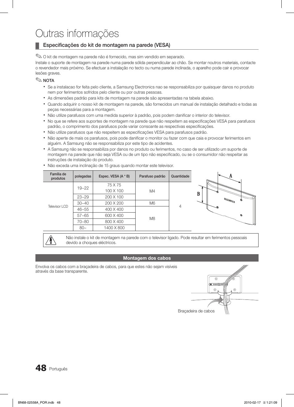 Outras informações | Samsung LE32C652L2W User Manual | Page 210 / 326