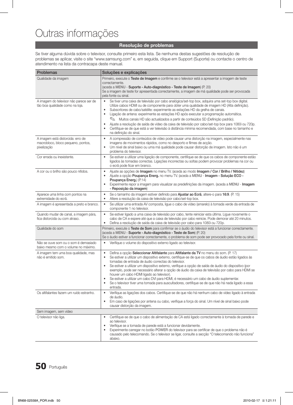 Outras informações | Samsung LE32C652L2W User Manual | Page 212 / 326