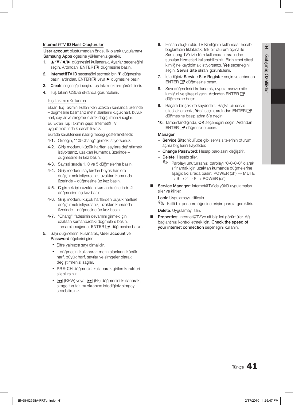 Samsung LE32C652L2W User Manual | Page 311 / 326