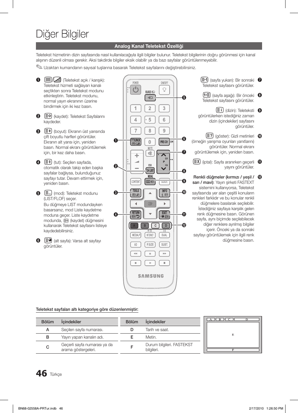 Diğer bilgiler | Samsung LE32C652L2W User Manual | Page 316 / 326