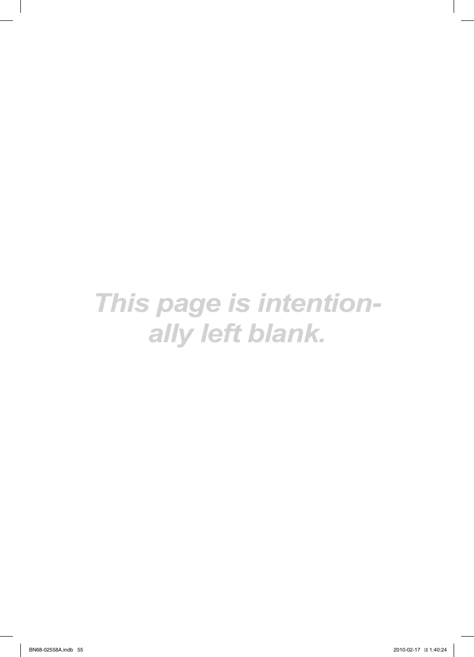 This page is intention- ally left blank | Samsung LE32C652L2W User Manual | Page 55 / 326