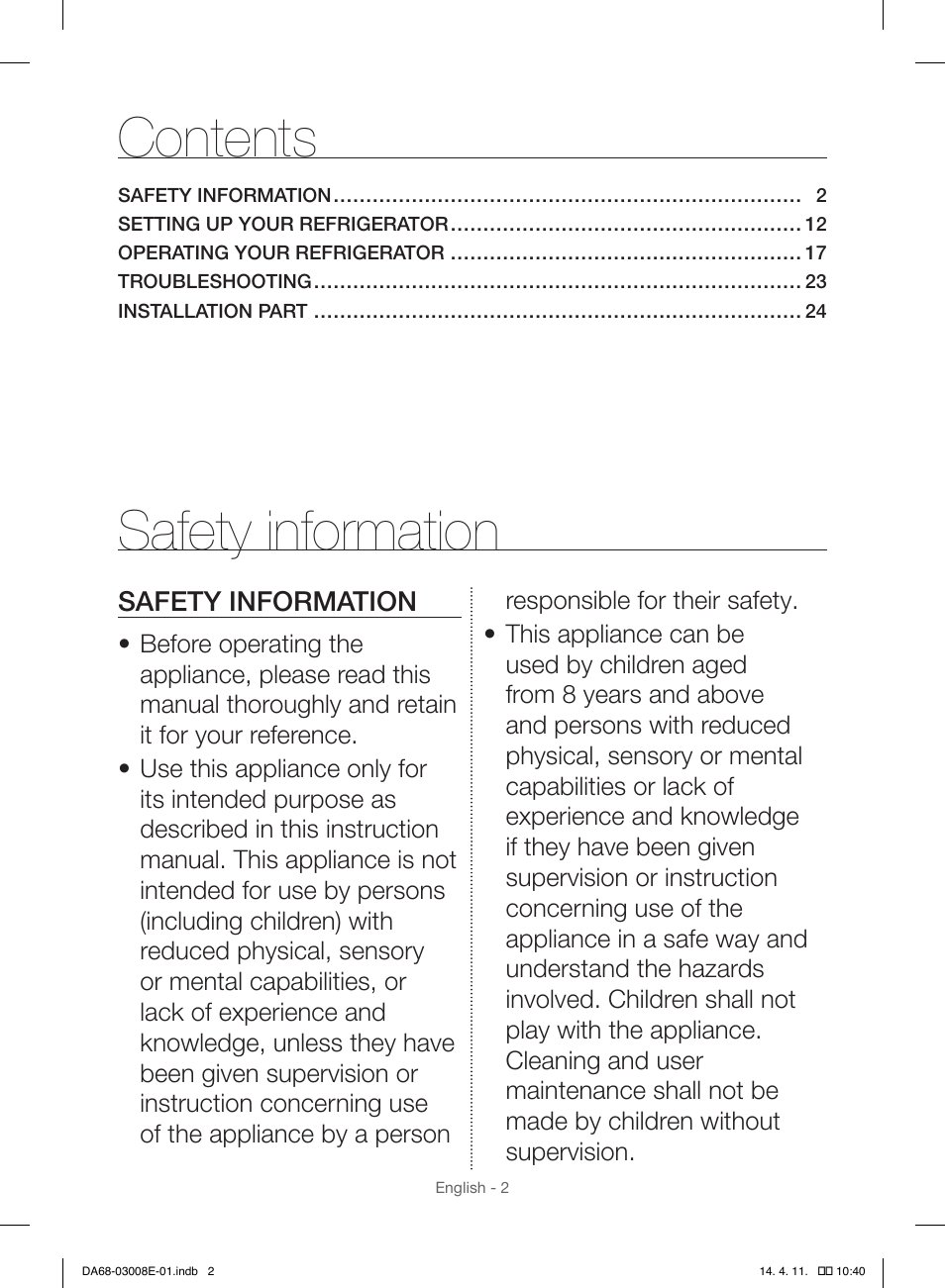 Samsung RR35H6000SS User Manual | Page 2 / 132