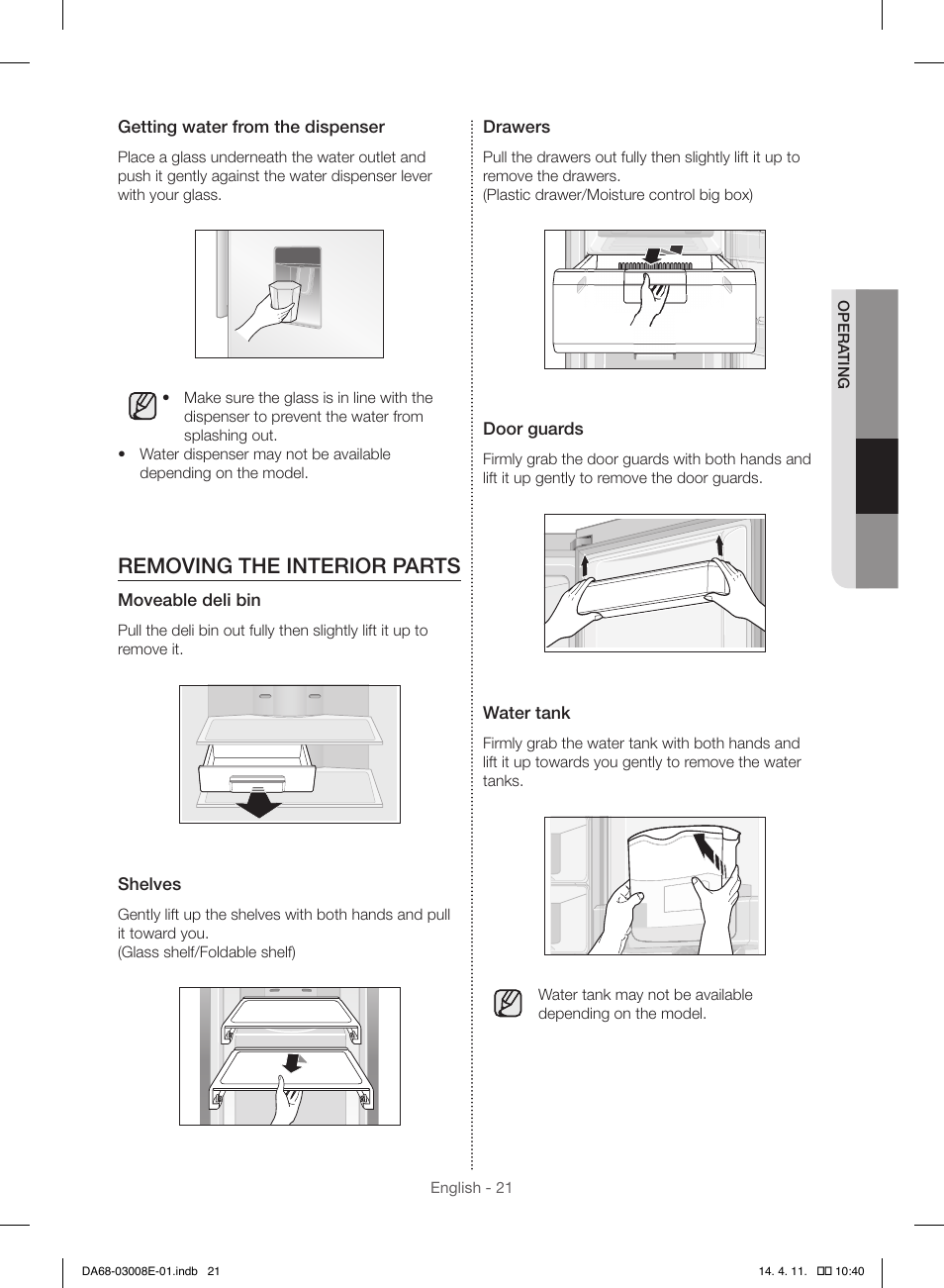 Removing the interior parts | Samsung RR35H6000SS User Manual | Page 21 / 132