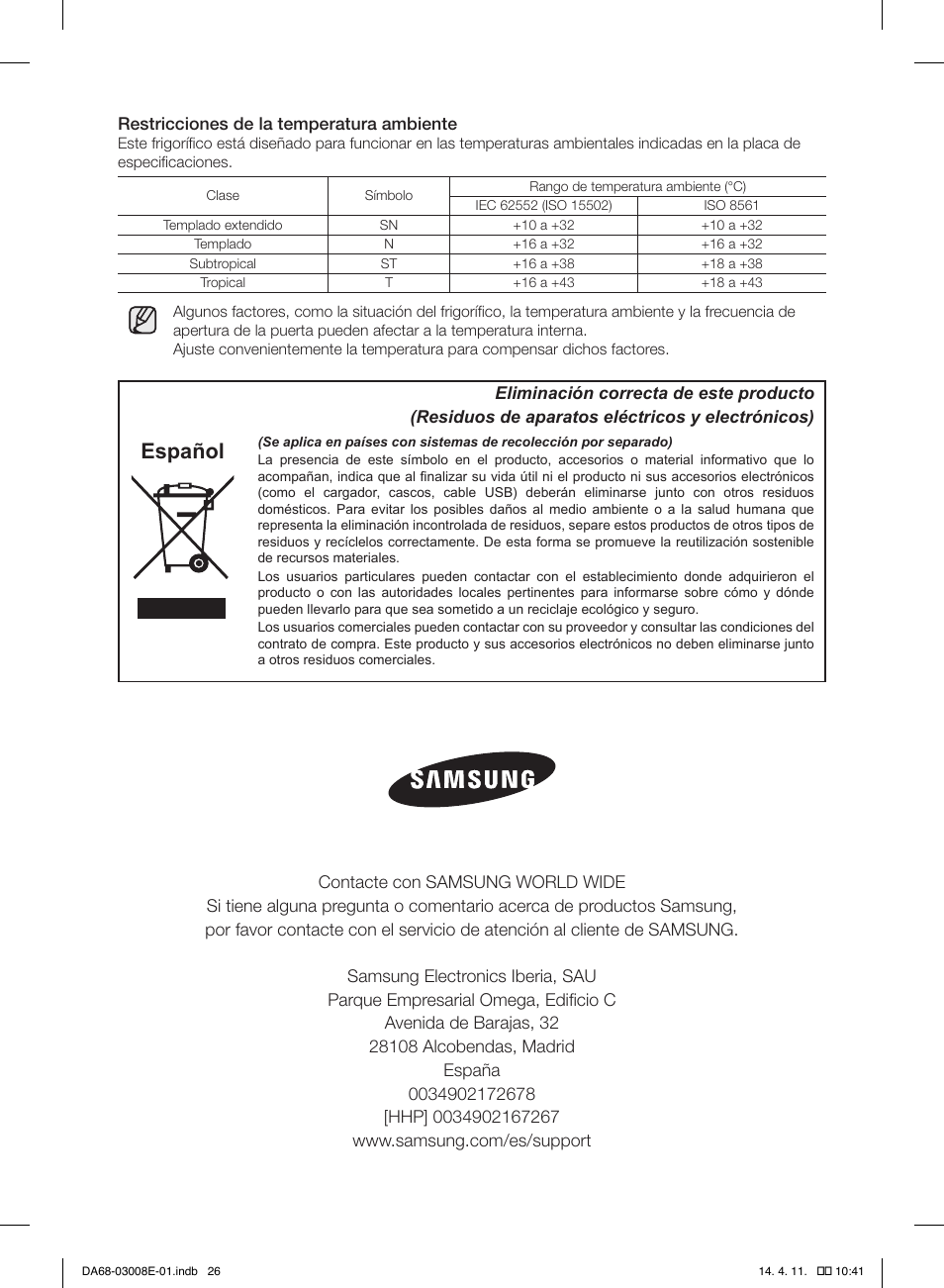 Español | Samsung RR35H6000SS User Manual | Page 78 / 132