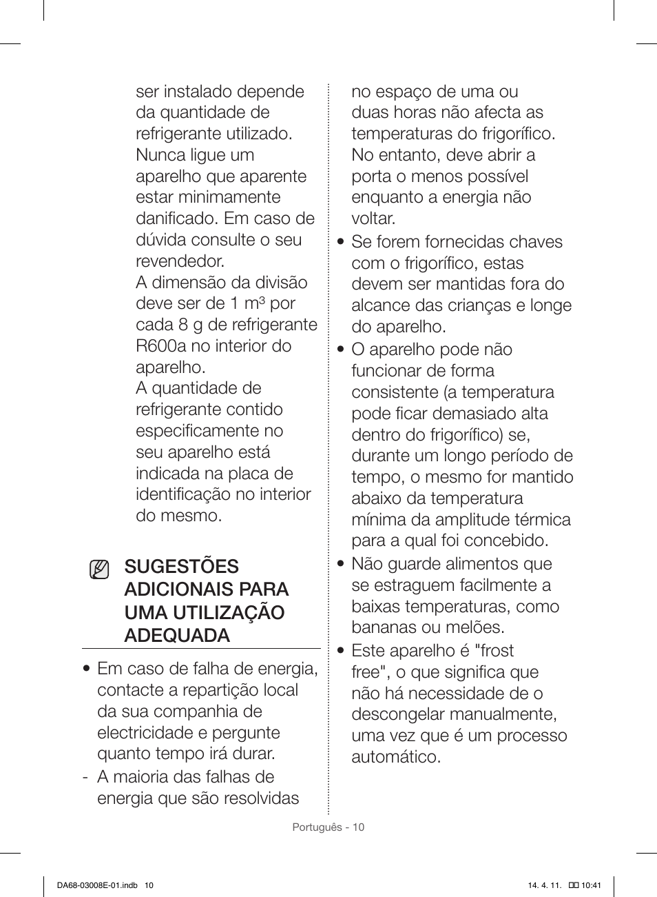 Sugestões adicionais para uma utilização adequada | Samsung RR35H6000SS User Manual | Page 88 / 132