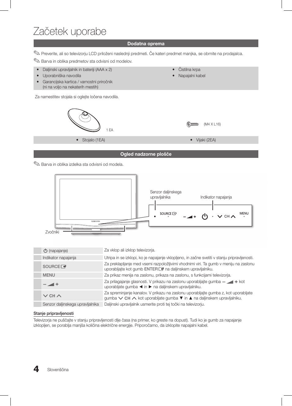 Začetek uporabe | Samsung LE19C350D1W User Manual | Page 136 / 200