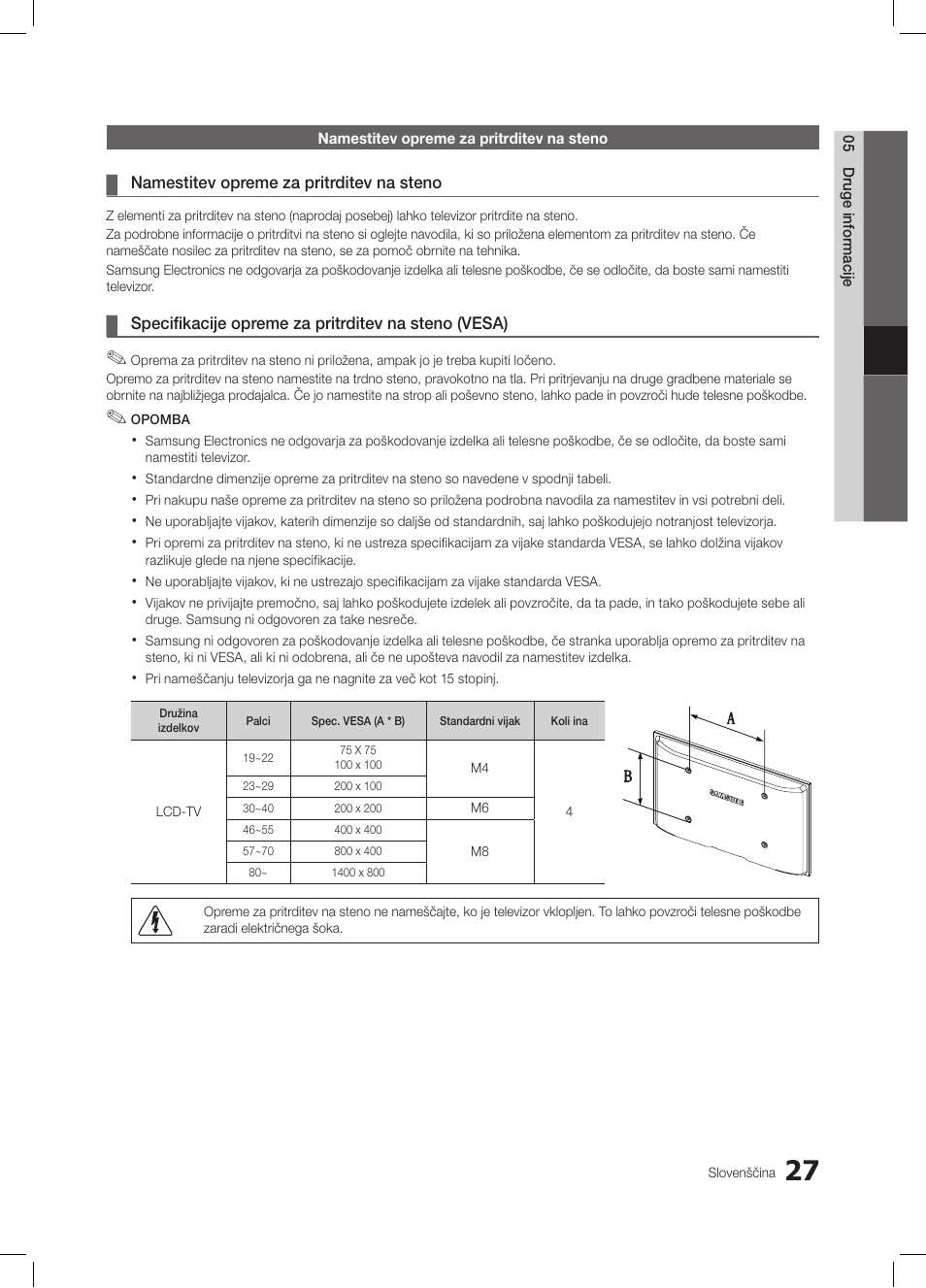Samsung LE19C350D1W User Manual | Page 159 / 200