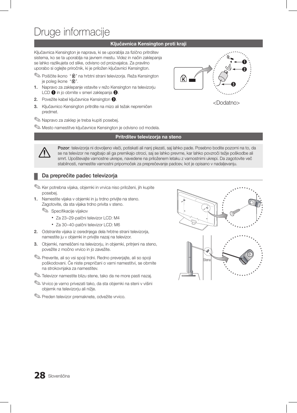 Druge informacije | Samsung LE19C350D1W User Manual | Page 160 / 200