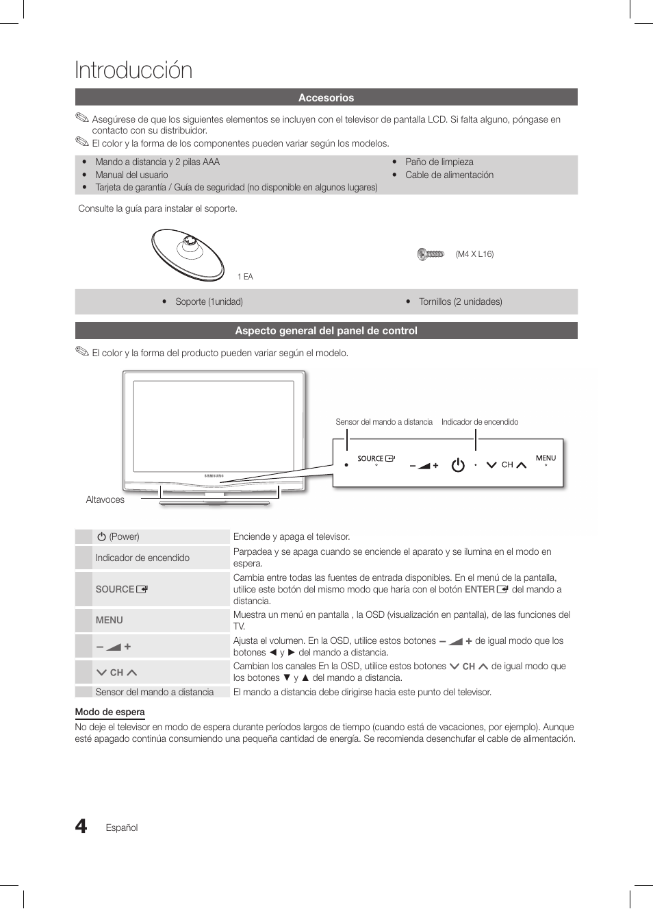 Introducción | Samsung LE19C350D1W User Manual | Page 70 / 200