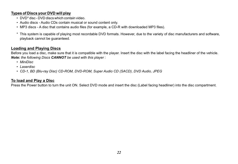 Audiovox VOD129 User Manual | Page 22 / 32