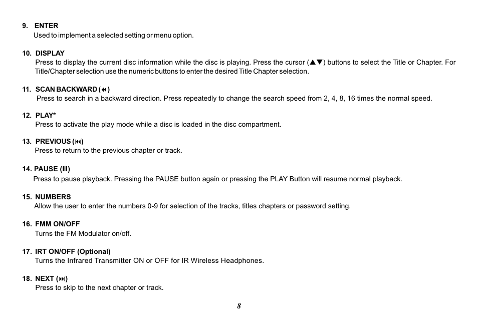 Audiovox VOD129 User Manual | Page 8 / 32