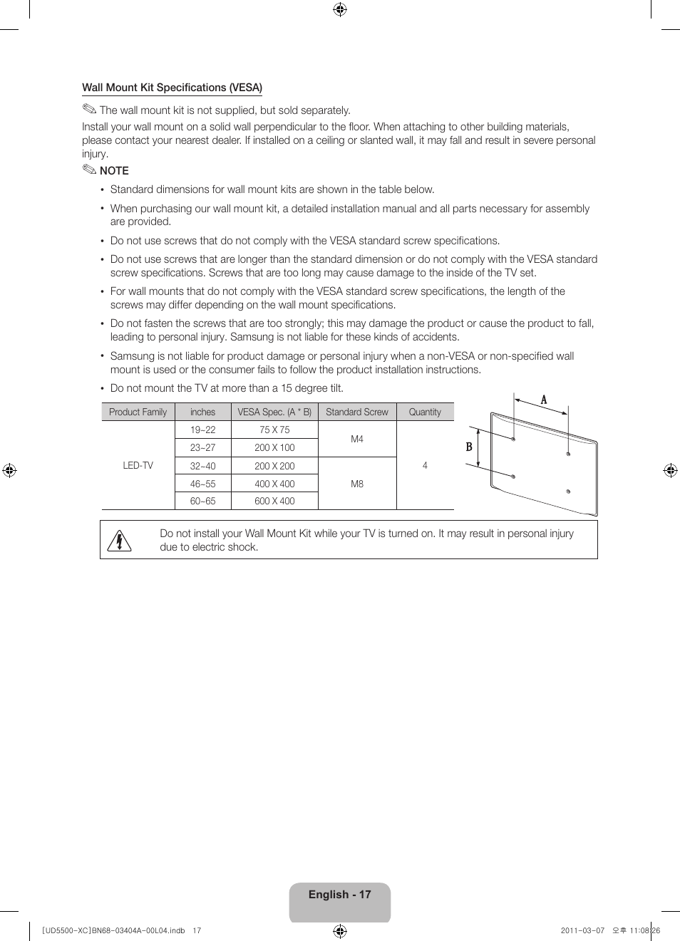 Samsung UE46D5500RW User Manual | Page 17 / 80