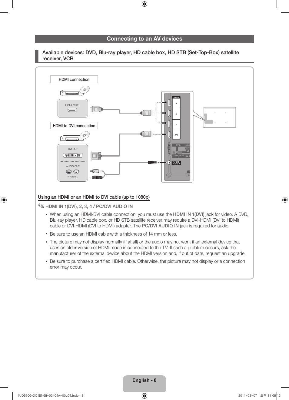 Samsung UE46D5500RW User Manual | Page 8 / 80