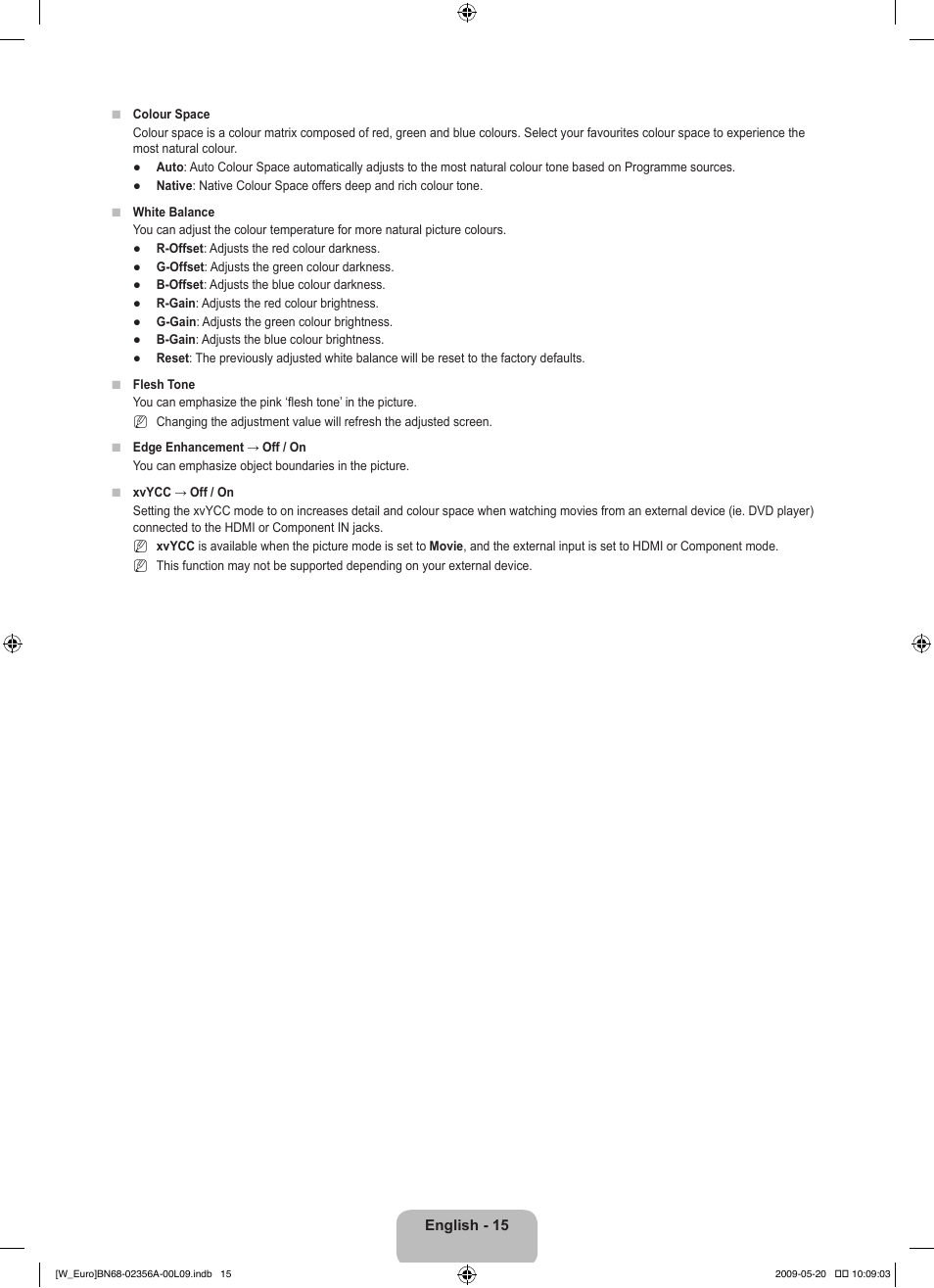 Samsung LE46B620R3W User Manual | Page 17 / 422