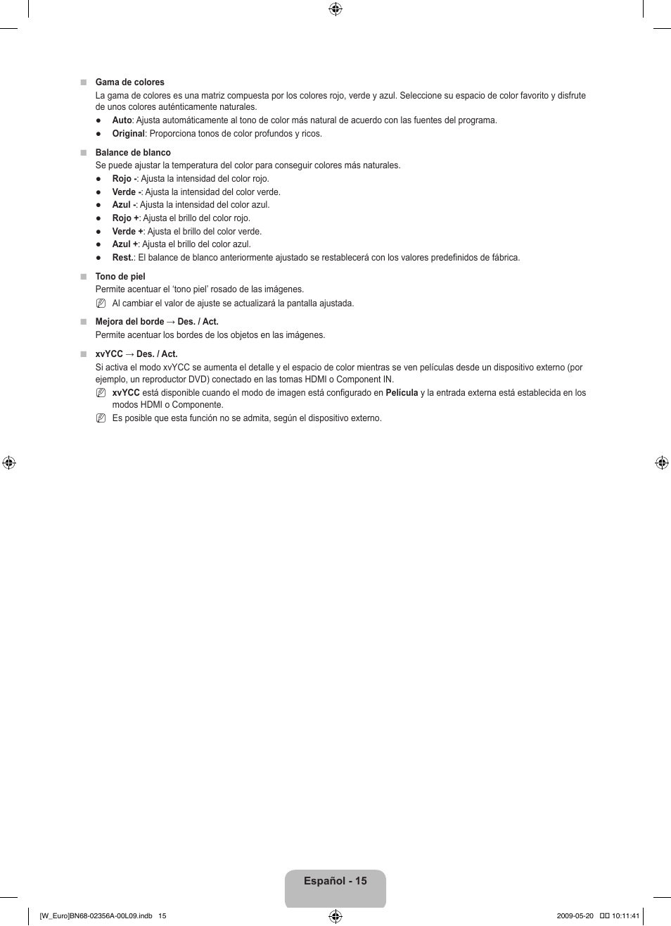 Samsung LE46B620R3W User Manual | Page 247 / 422