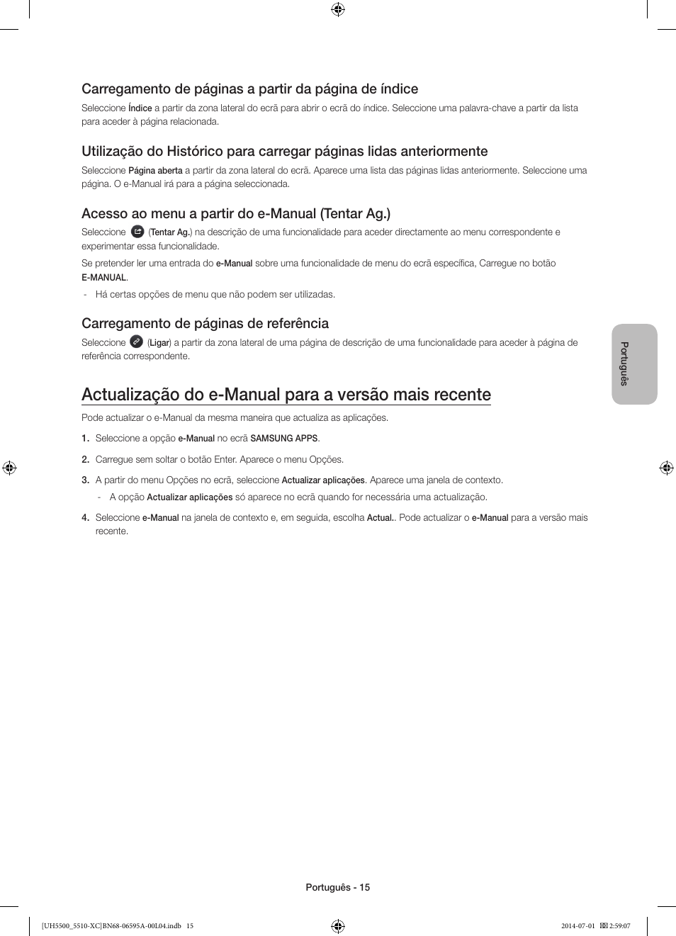 Acesso ao menu a partir do e-manual (tentar ag.), Carregamento de páginas de referência | Samsung UE32H5570SS User Manual | Page 75 / 81
