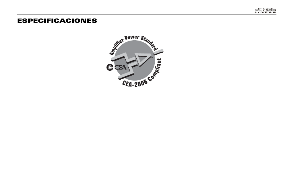 Especificaciones | Audiovox Jensen Phase Linear PCD160U User Manual | Page 31 / 48