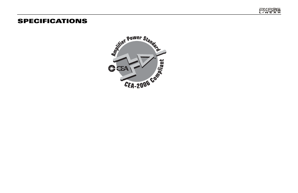 Specifications | Audiovox Jensen Phase Linear PCD160U User Manual | Page 47 / 48