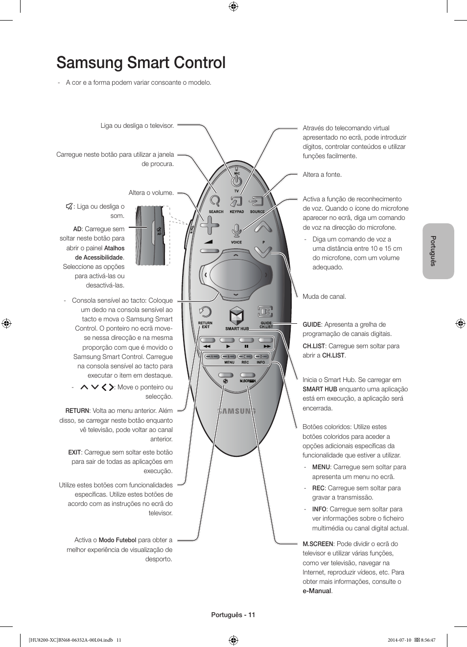 Samsung smart control | Samsung UE65HU8200L User Manual | Page 83 / 97