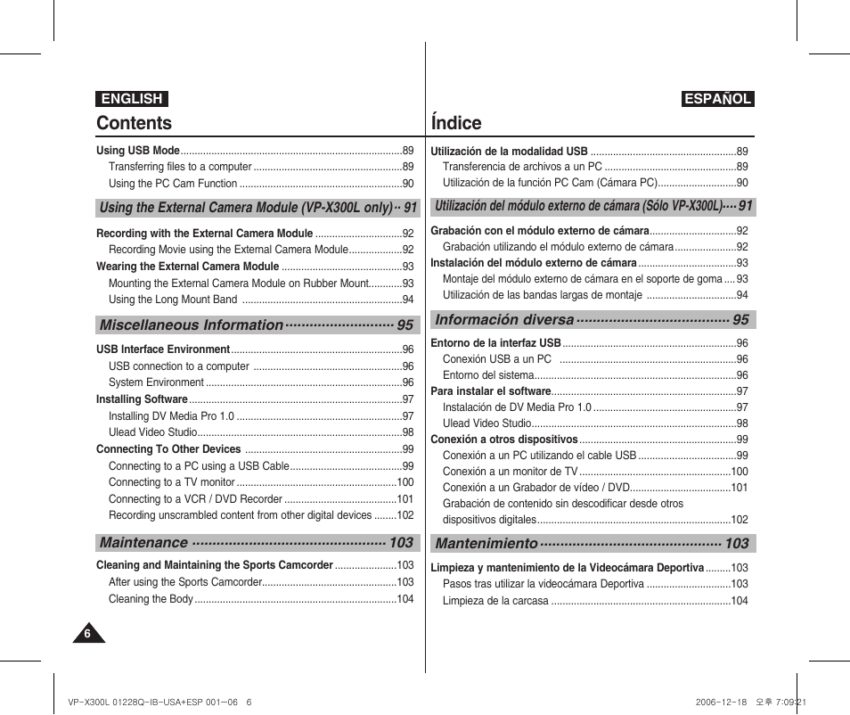 Samsung VP-X300 User Manual | Page 6 / 117