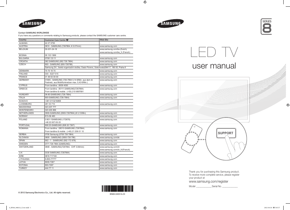 Samsung UE46ES8000S User Manual | 93 pages