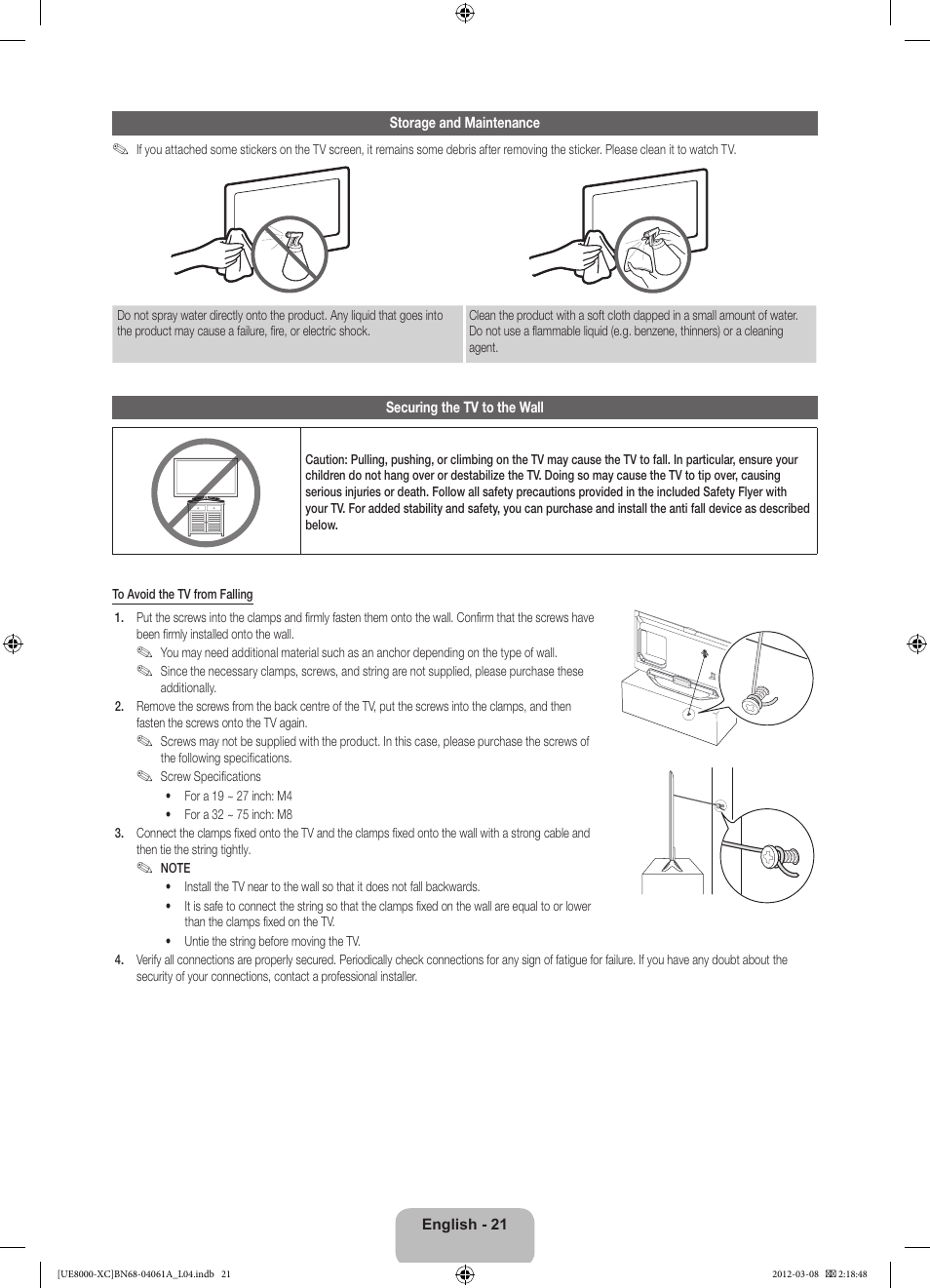 Samsung UE46ES8000S User Manual | Page 21 / 93