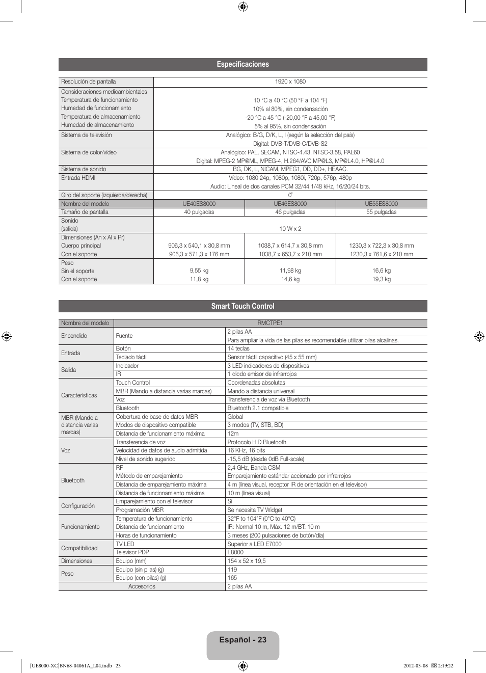 Samsung UE46ES8000S User Manual | Page 69 / 93