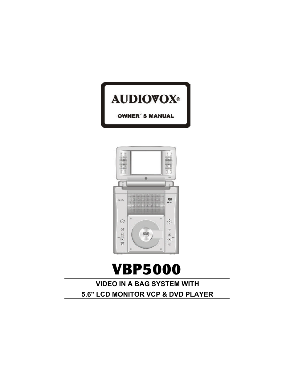 Audiovox VBP5000 User Manual | 44 pages