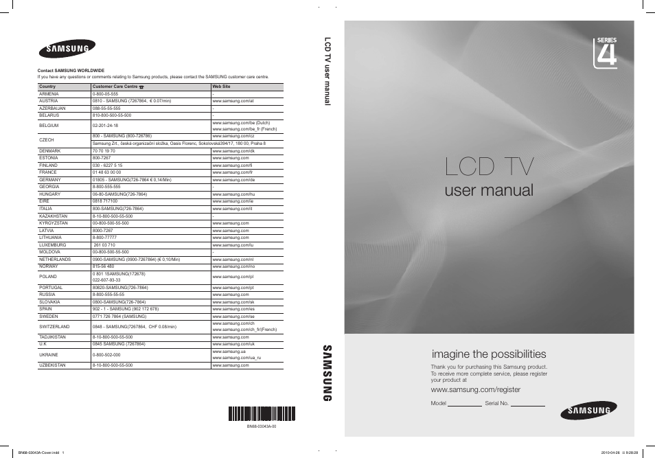 Samsung LE19C451E2W User Manual | 214 pages