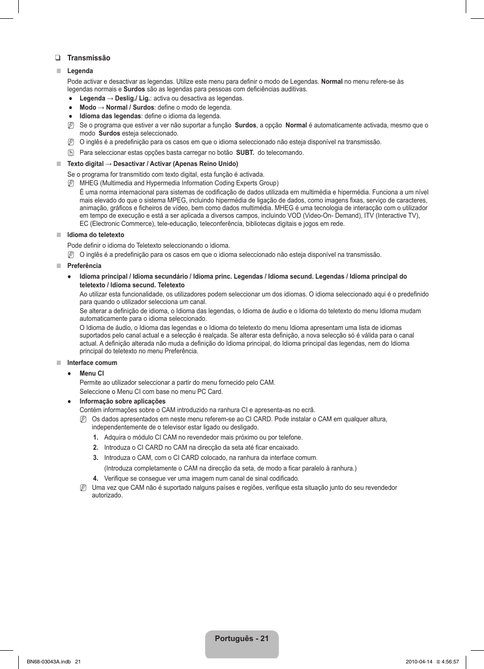 Samsung LE19C451E2W User Manual | Page 125 / 214