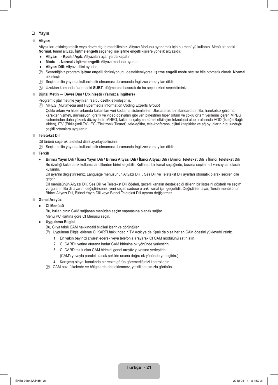 Samsung LE19C451E2W User Manual | Page 193 / 214