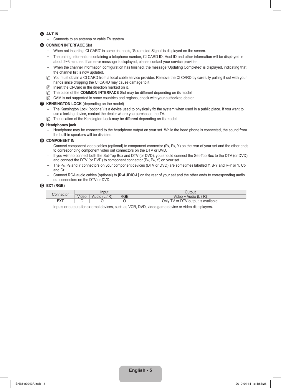 Samsung LE19C451E2W User Manual | Page 7 / 214