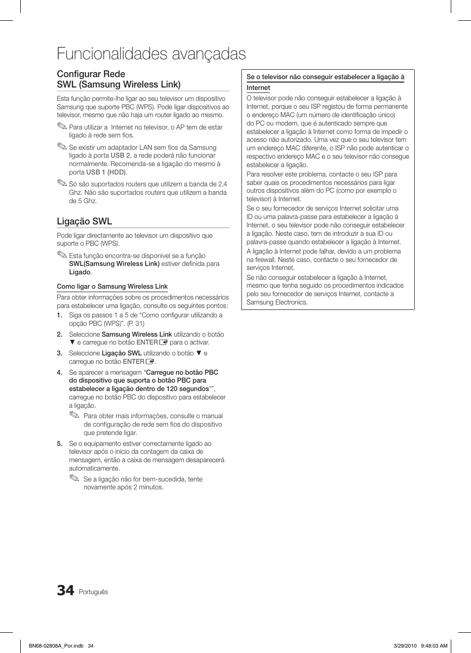 Funcionalidades avançadas | Samsung LE46C750R2W User Manual | Page 217 / 368