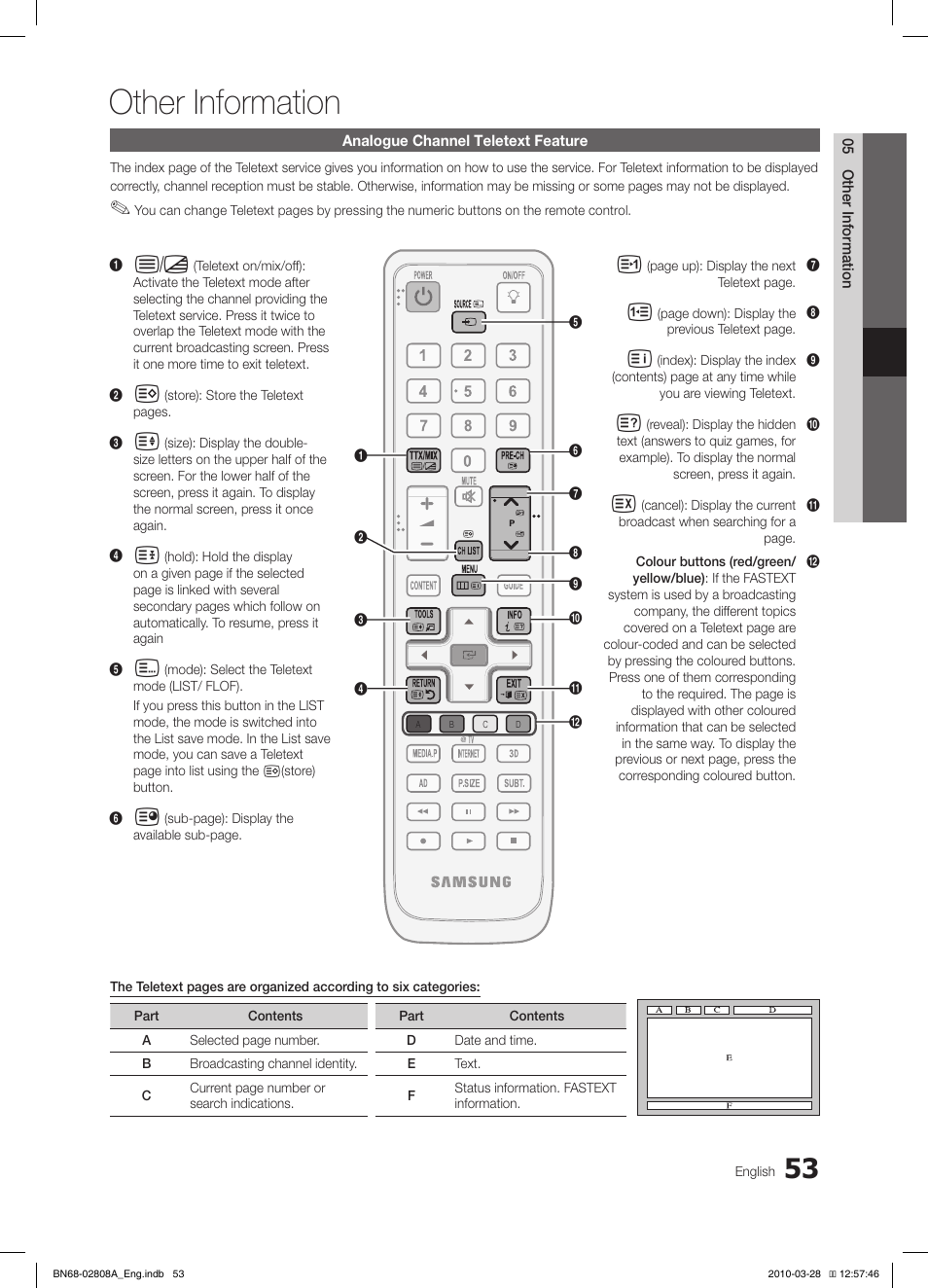 Other information | Samsung LE46C750R2W User Manual | Page 53 / 368