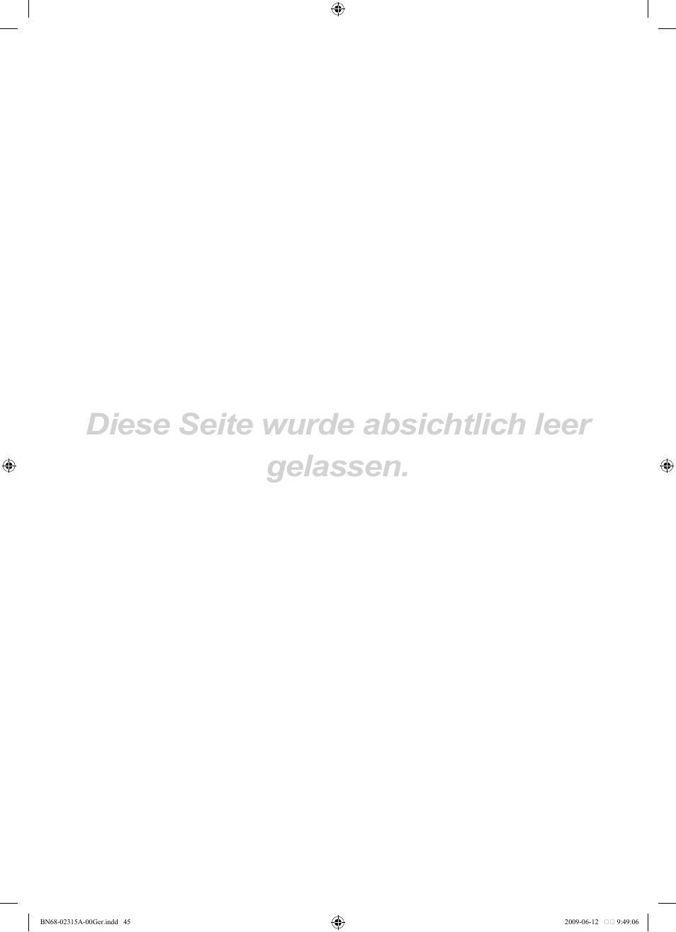 Diese seite wurde absichtlich leer gelassen | Samsung LE32B553M3W User Manual | Page 139 / 422