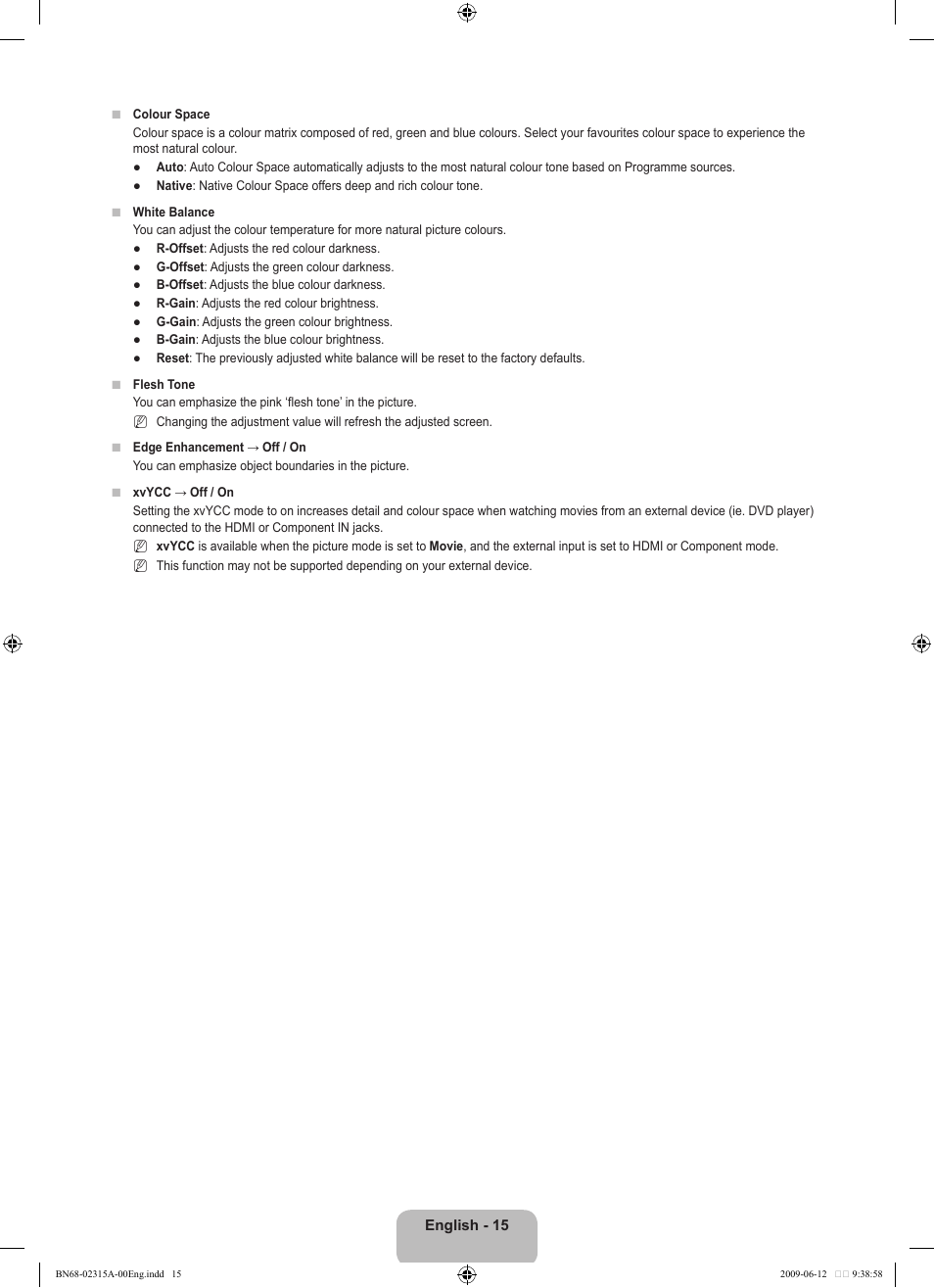 Samsung LE32B553M3W User Manual | Page 17 / 422