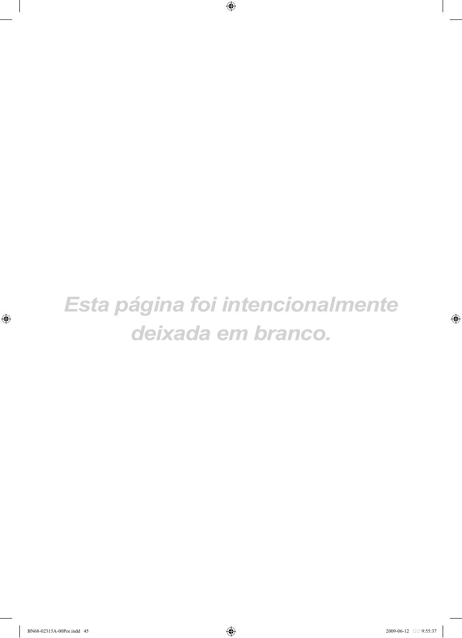 Esta página foi intencionalmente deixada em branco | Samsung LE32B553M3W User Manual | Page 323 / 422