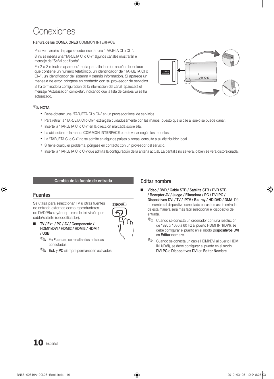 Conexiones | Samsung UE40C6600UW User Manual | Page 130 / 362