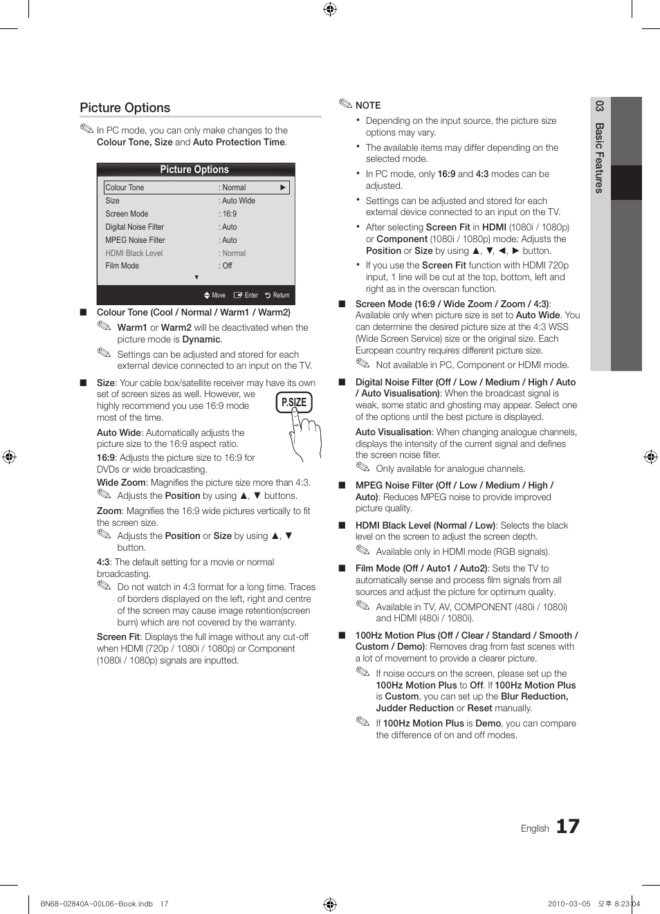 Samsung UE40C6600UW User Manual | Page 17 / 362