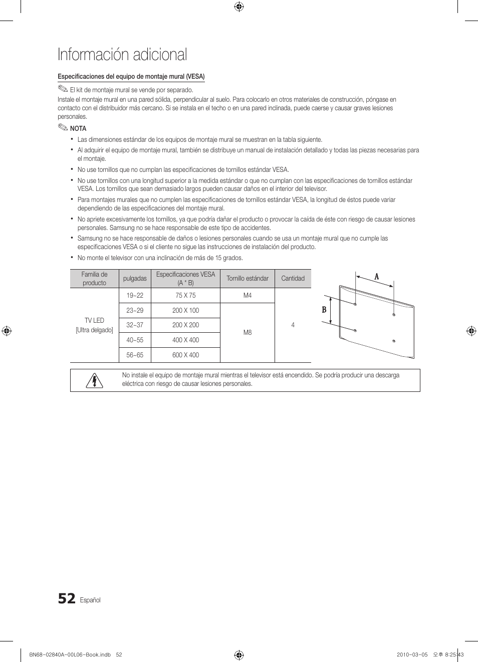 Información adicional | Samsung UE40C6600UW User Manual | Page 172 / 362